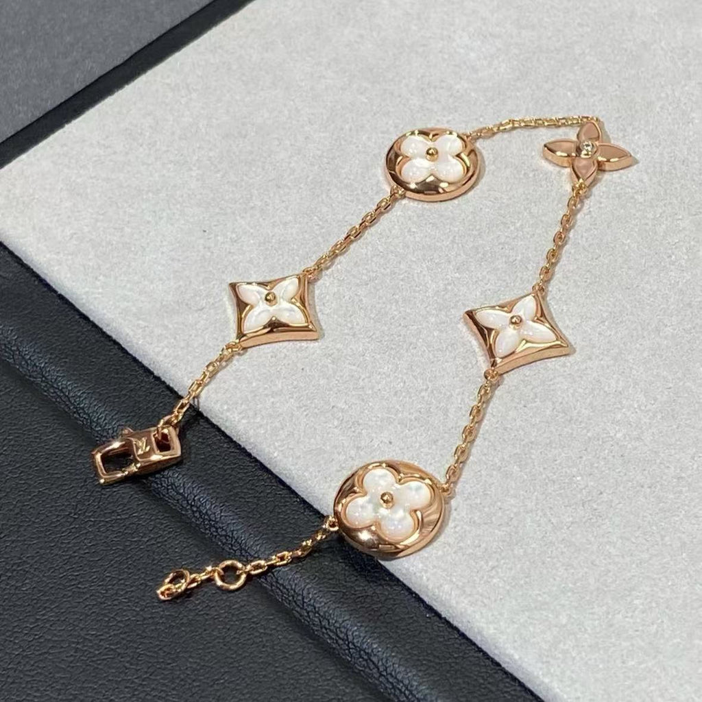 Diamond-shaped white mother-of-white light luxury versatile high-end bracelet