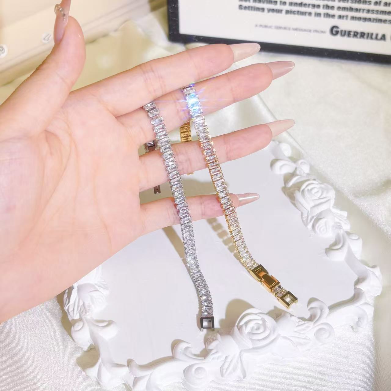 A light luxury and high-end jewelry accessory with diamonds bracelet