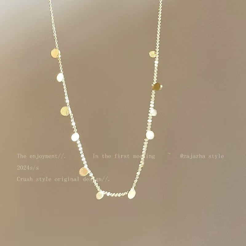 FENG SHUI - 16 vintage sunflower necklace niche design sense of high class