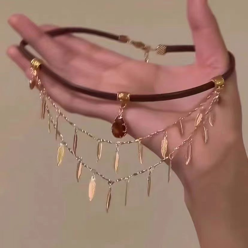 FENG SHUI - 16 vintage sunflower necklace niche design sense of high class