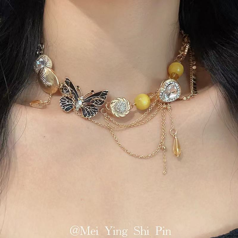 FENG SHUI - 16 vintage sunflower necklace niche design sense of high class