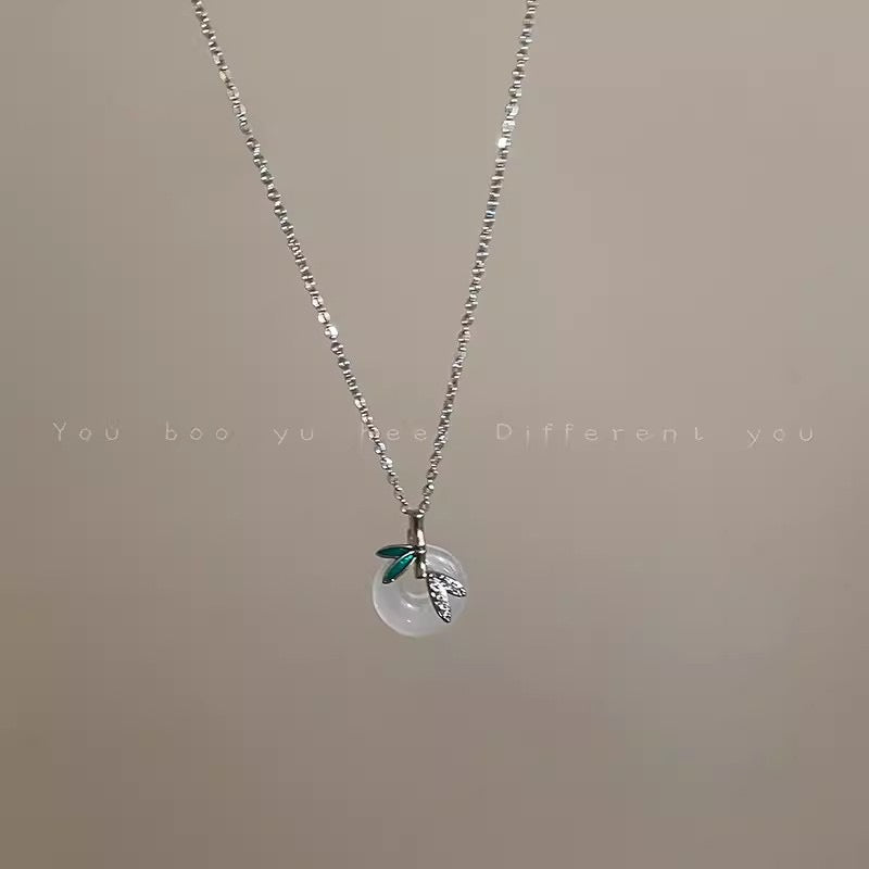 FENG SHUI - 20 New Chinese peace button pendant necklace women's light luxury high-grade sense clavicle chain