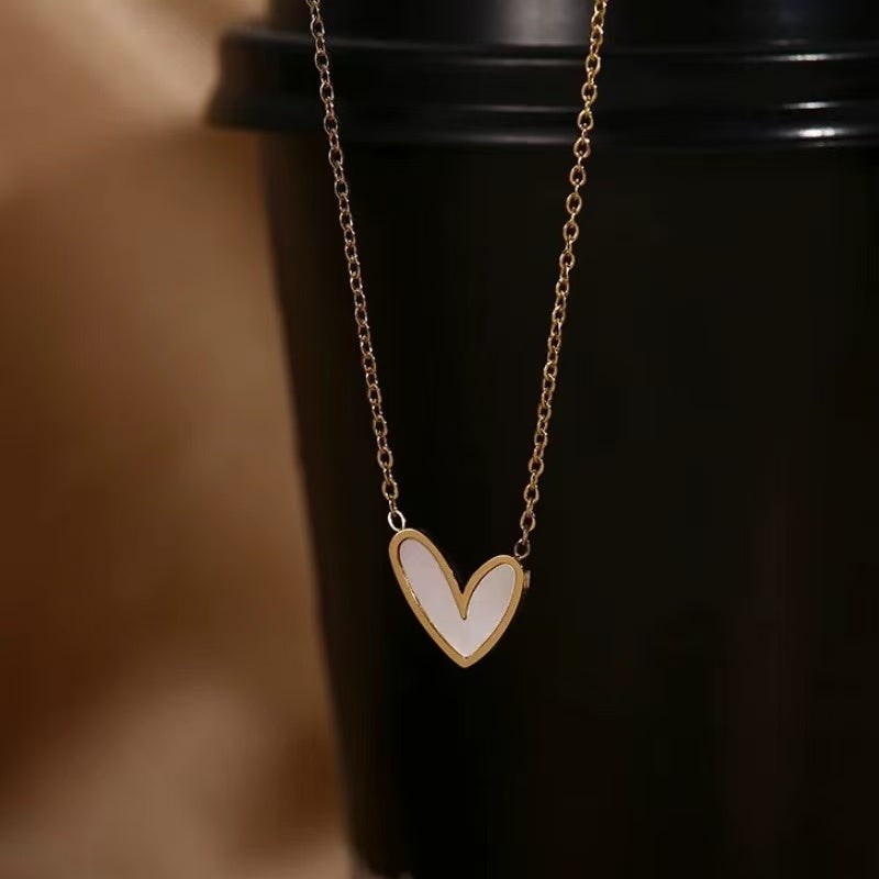 FENG SHUI - 24 S925 sterling silver white Friary love necklace for women with simple light luxury high-grade new autumn and winter sweater chain