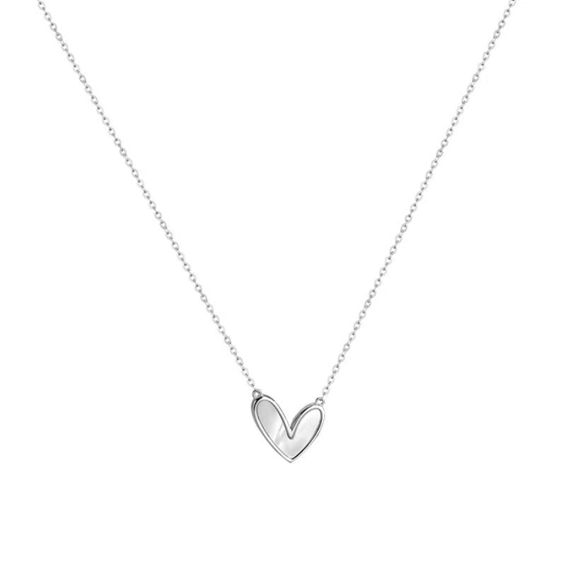 FENG SHUI - 24 S925 sterling silver white Friary love necklace for women with simple light luxury high-grade new autumn and winter sweater chain