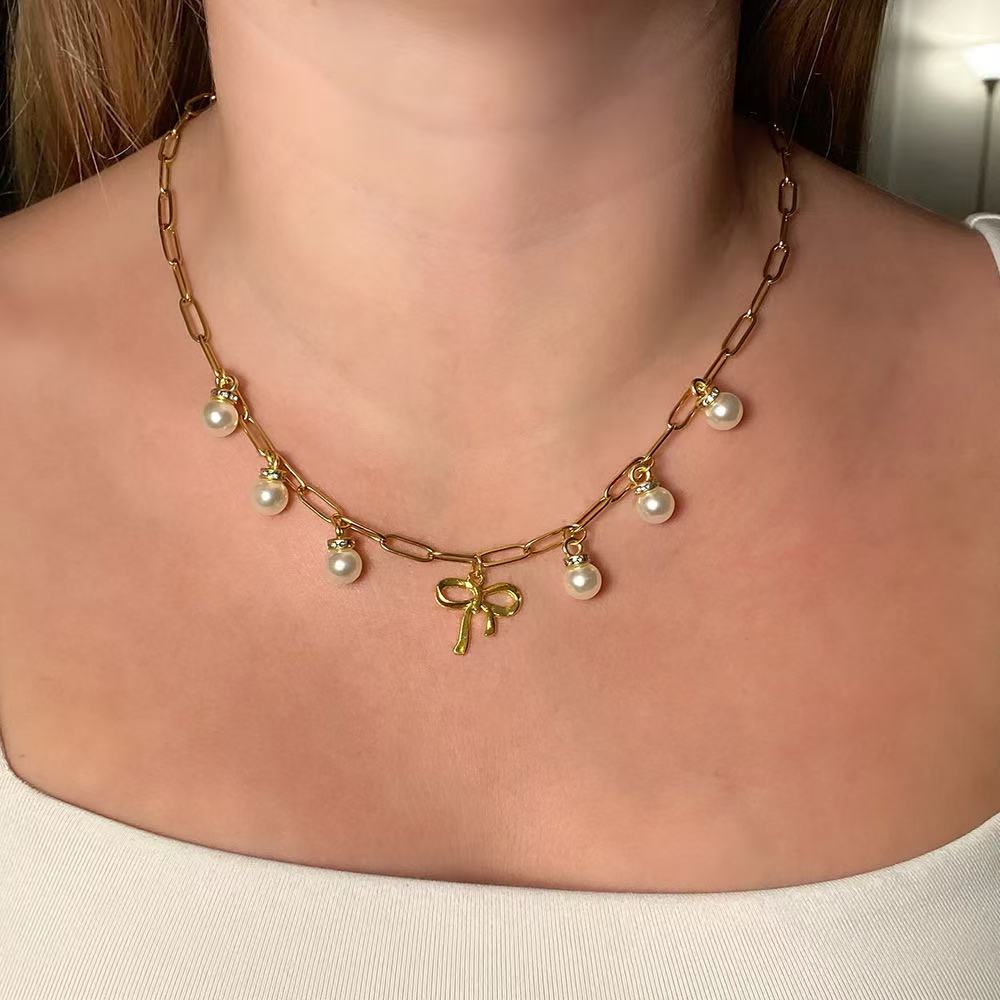 FENG SHUI - 30 New multi-layer imitation pearl necklace Pearl beaded pendant necklace