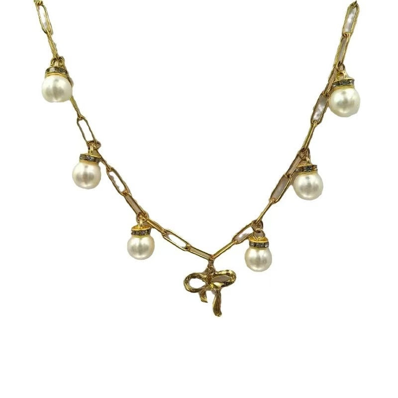 FENG SHUI - 30 New multi-layer imitation pearl necklace Pearl beaded pendant necklace