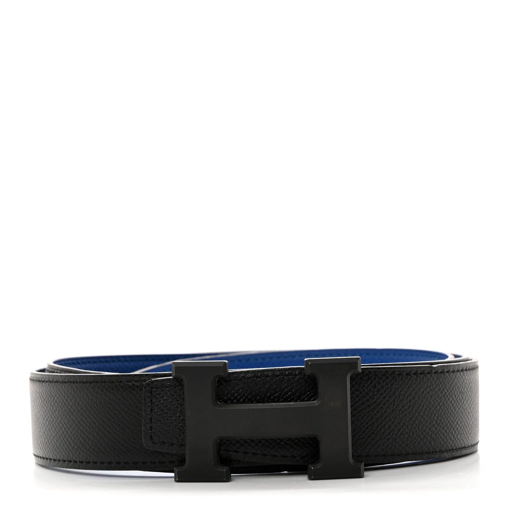 Epsom 32mm Matte H Belt 100 40 Bleu Electrique Black