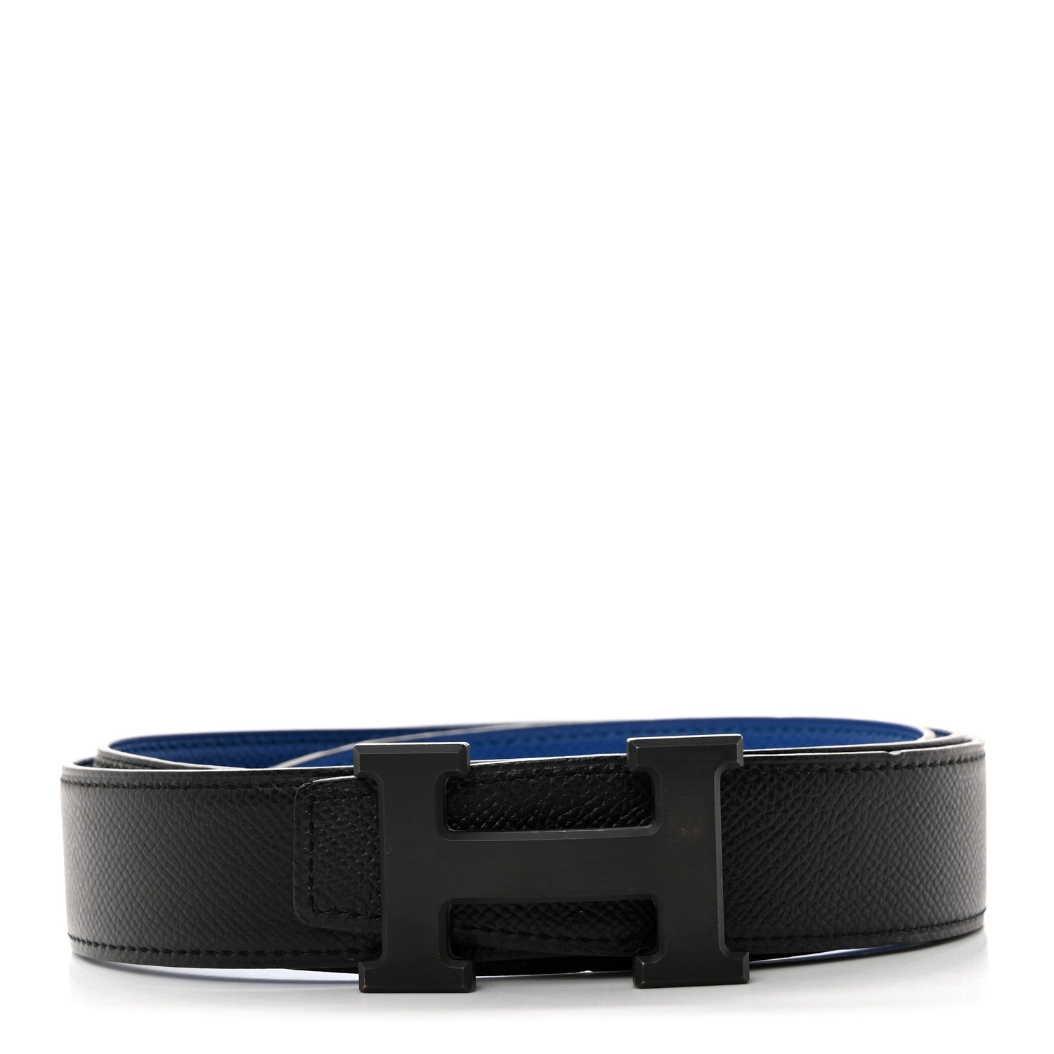 Epsom 32mm Matte H Belt 100 40 Bleu Electrique Black
