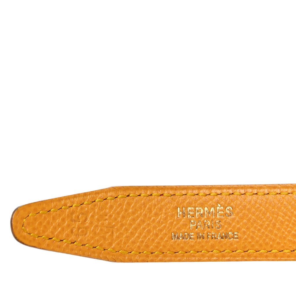 Epsom 24mm Mini H Belt 65 Rouge Vif Jaune