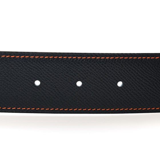 Epsom 38mm H Belt 110 Bleu Indigo White Orange