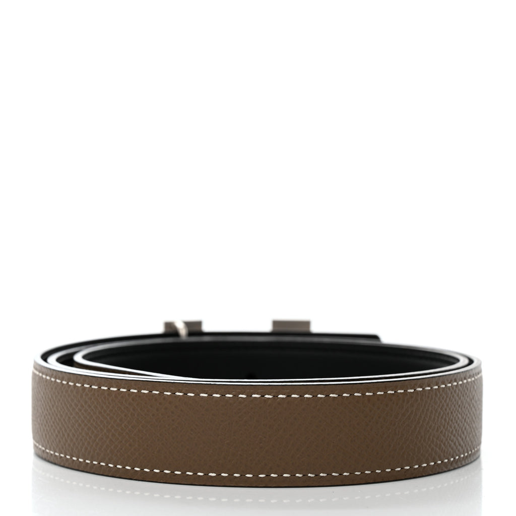 Epsom Swift 24mm Mini Constance Guilloche H Belt 75 30 Etoupe Black