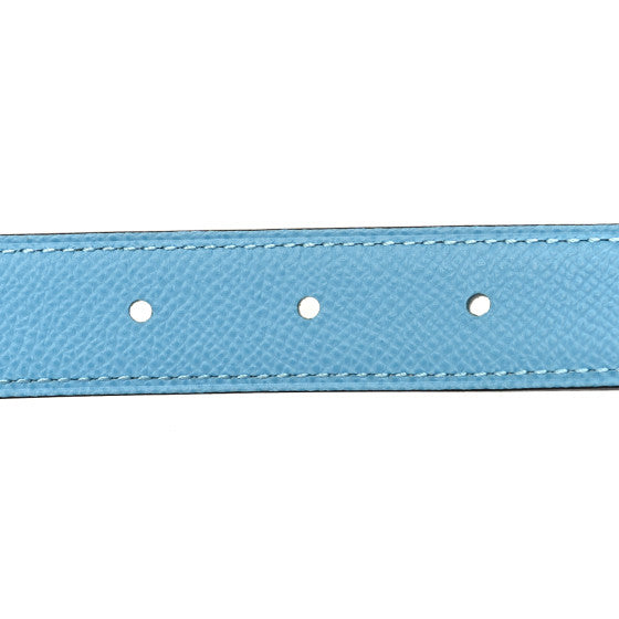 Epsom Swift 32mm Guilloche H Belt 85 34 Bleu Brume Celeste