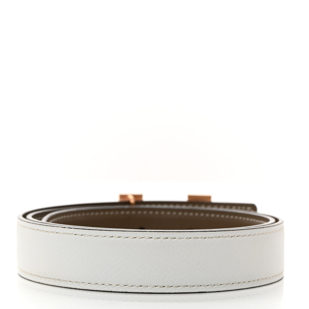 Epsom Swift 24mm Mini Constance H Belt 70 28 White Etoupe