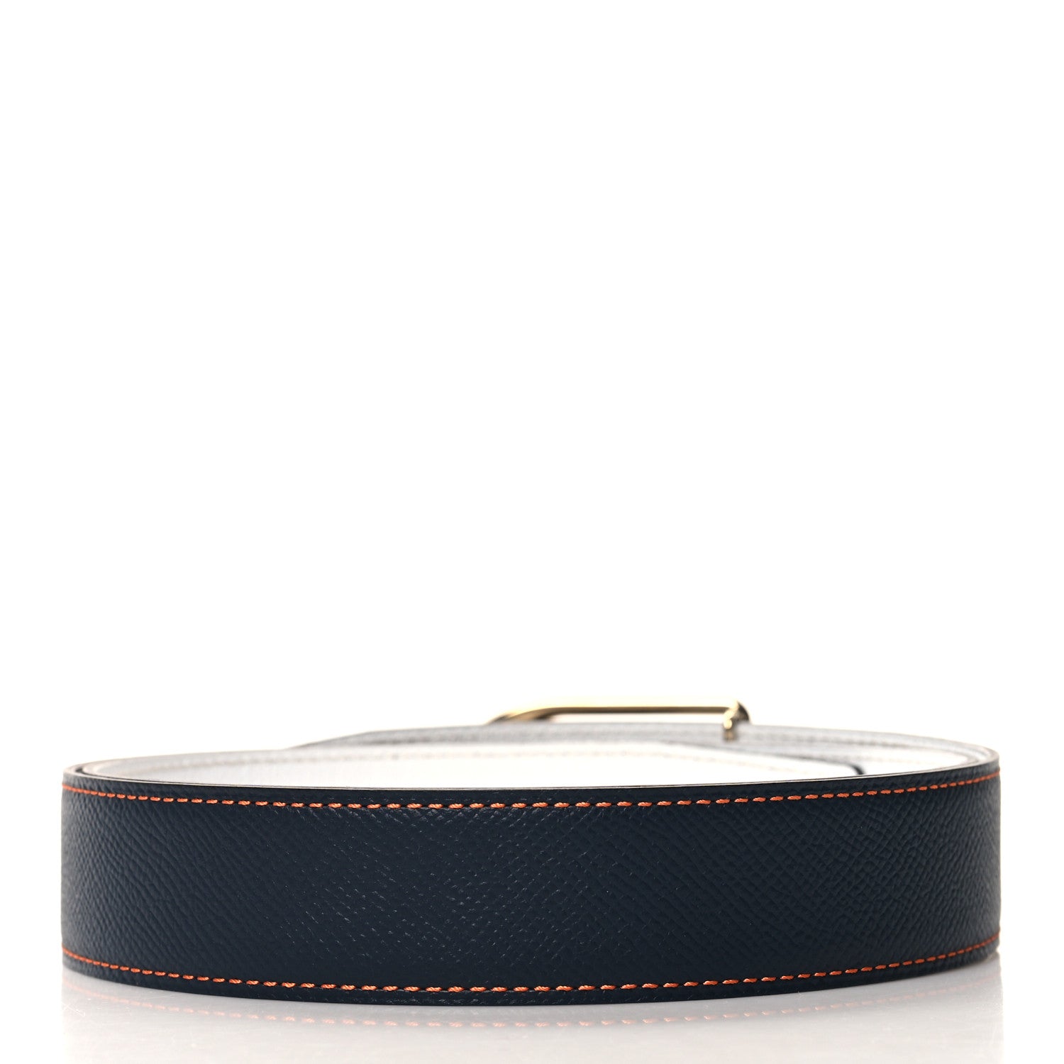 Epsom Belt 38mm 90 36 Bleu Indigo White Orange