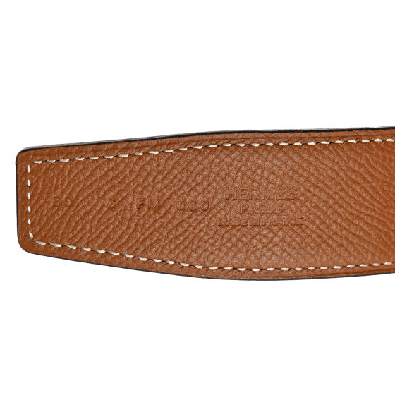 Epsom 32mm Striee H Belt 80 32 Gold Rouge H