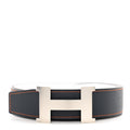 Epsom 38mm H Belt 110 Bleu Indigo White Orange