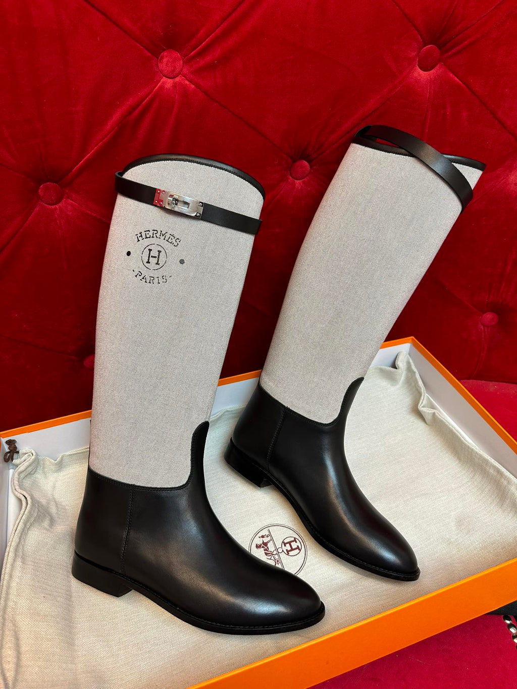 H funk kelly Canvas boots black